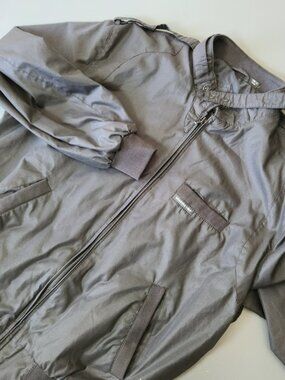 VTG Members Only Bomber Jacket Mens Black Original 80s Iconic Racer Size 40 Med